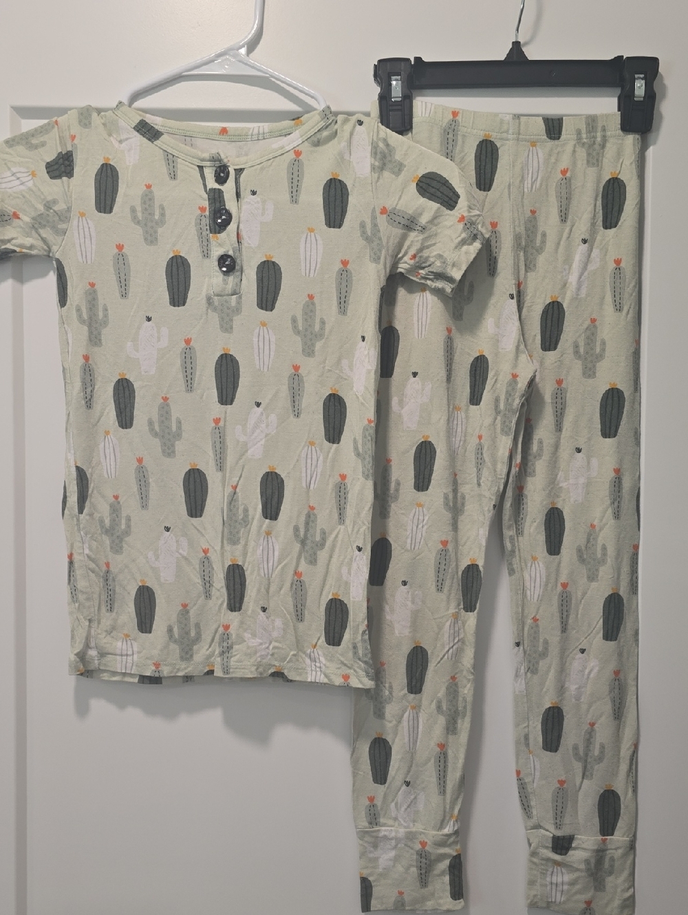 Kids Cactus-Print Pajama Set - Light Green Gigi & Max